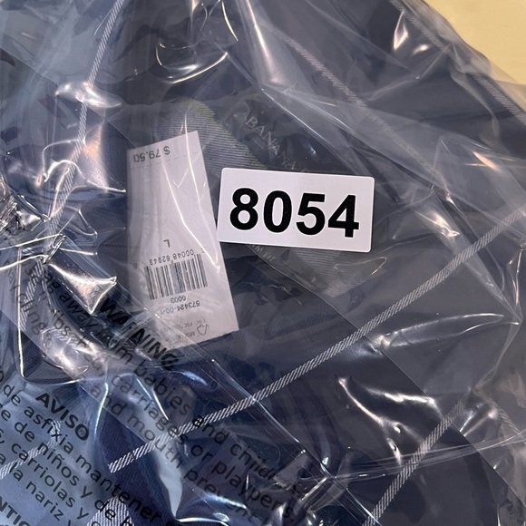 NWT Banana Republic Untucked Slim Fit Large Men's Striped Blue Shirt Summer - Picture 10 of 10